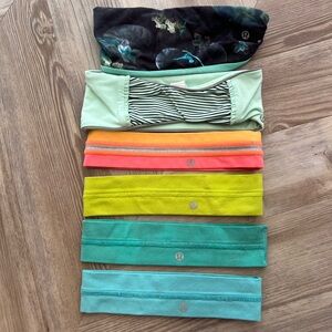 Lululemon headband bundle green blue orange